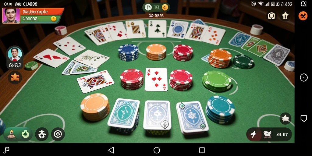 Tampilan gameplay Gaple yang seru dan mengasyikkan.