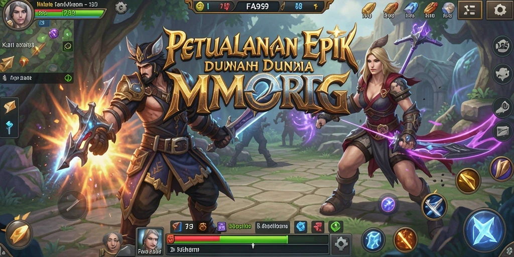 Tangkapan layar menunjukkan gameplay yang mendebarkan dalam dunia MMORPG.