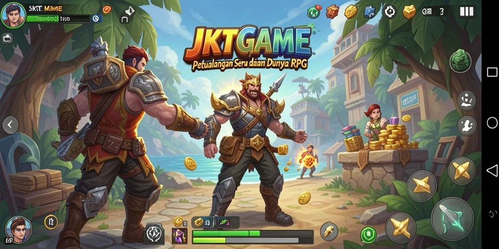 Tangkapan layar menampilkan aksi pertempuran seru dalam JKTGAME.