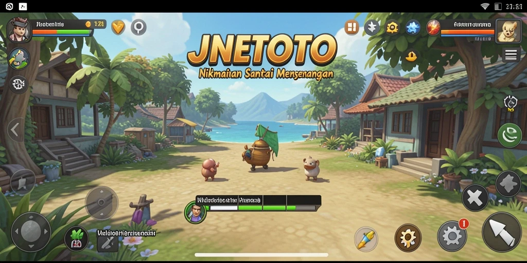 Tampilan gameplay menarik di JNETOTO dengan grafis cerah.