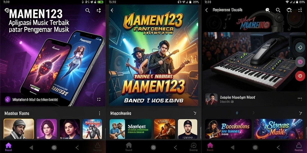 Tampilan gameplay interaktif MAMEN123 yang penuh warna dan musik.