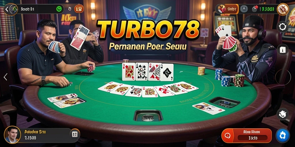 Screenshot TURBO78 menampilkan pengalaman bermain Poker yang mendebarkan.